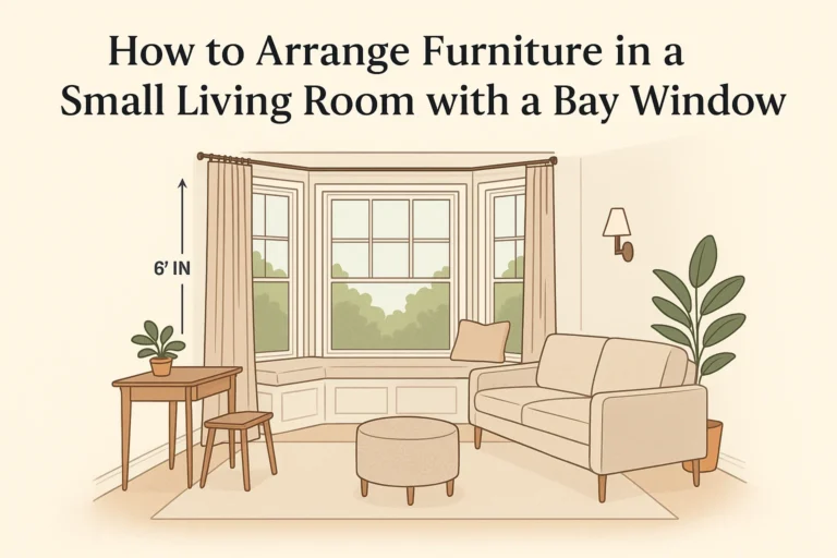 How to Arrange Furniture in a Small Living Room with a Bay Window
